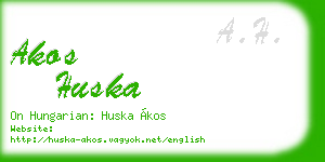 akos huska business card