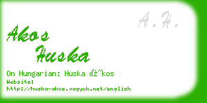 akos huska business card